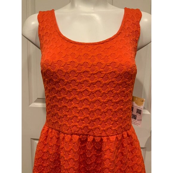 Maeve Anthropologie Orange Geometric Textured Sleeveless Dress, Size XS - Picture 2 of 9